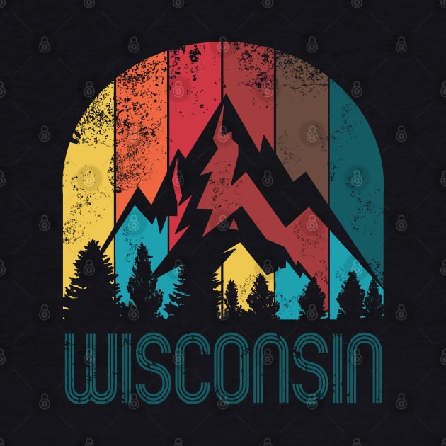 Retro Wisconsin Design for Men Women and Kids by HopeandHobby